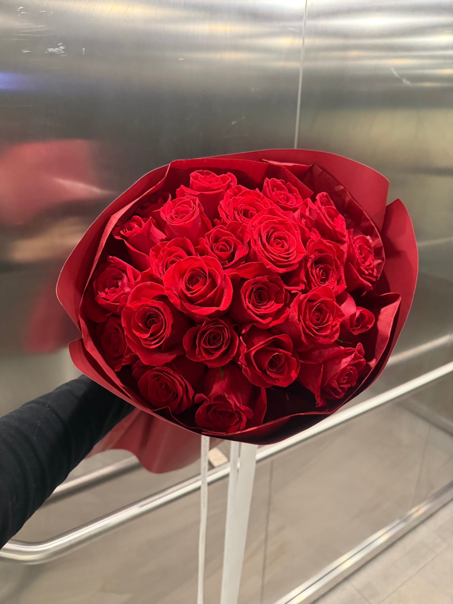 LUXURY bouquet of red roses in red packaging | Women’s Day Flower Bouquet