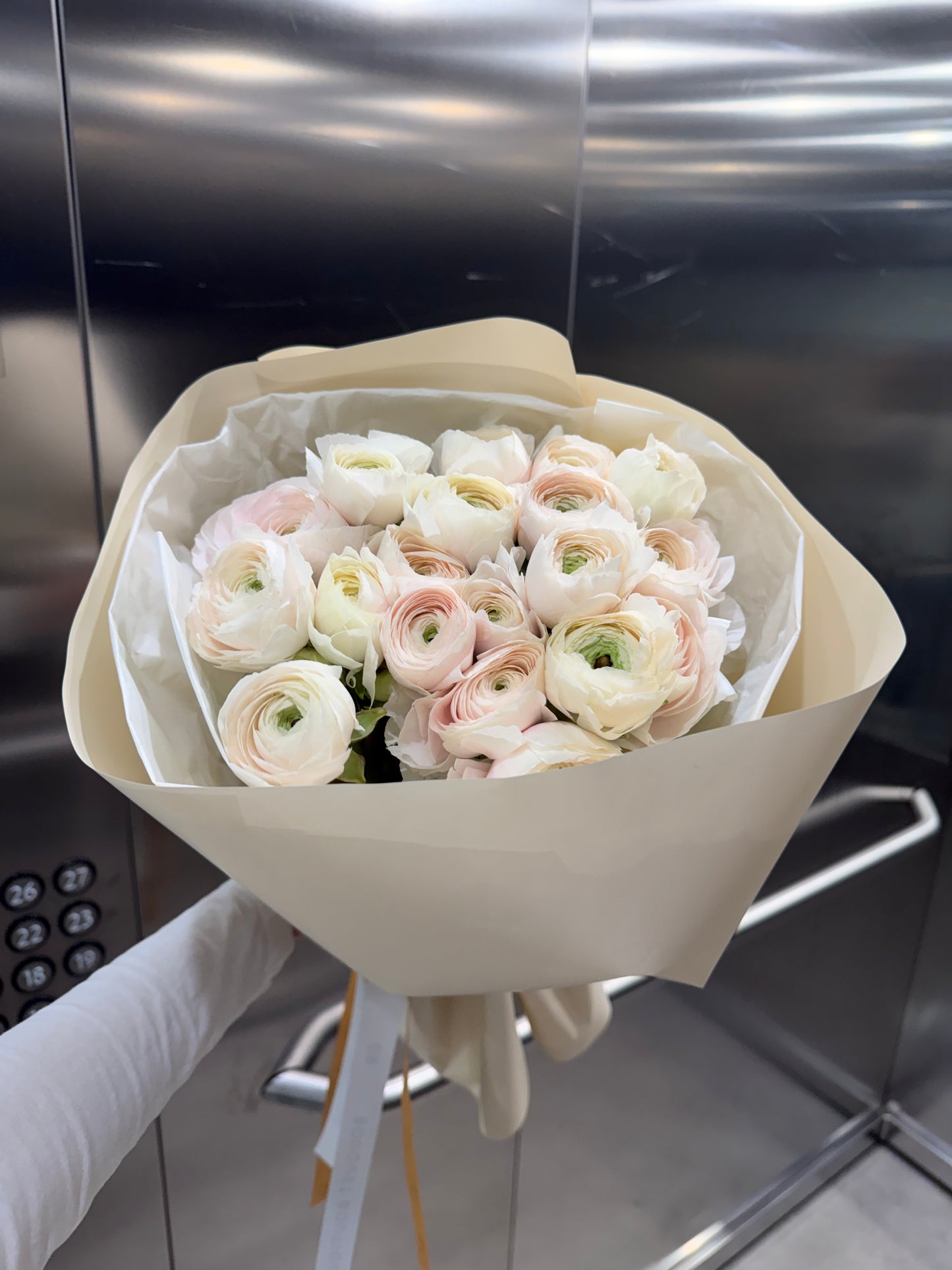 Bouquet of peony roses (ranunculus)
