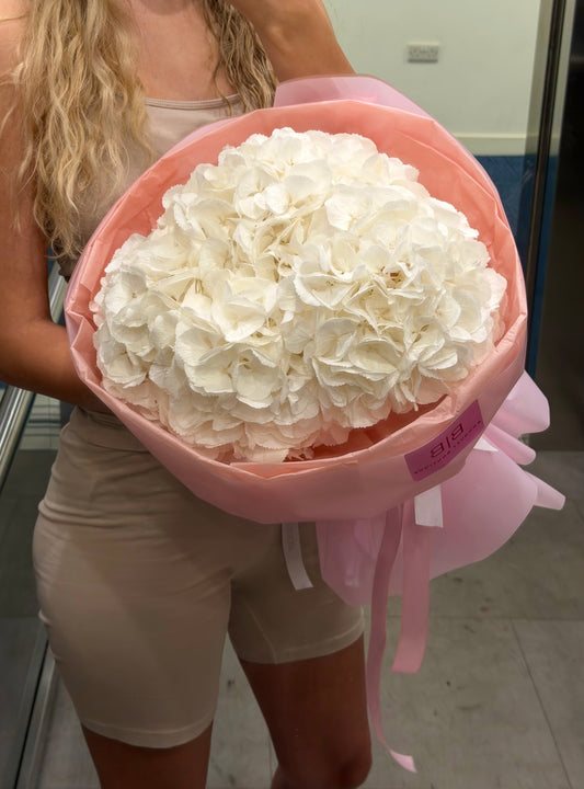 Sweet Marshmallow– White Hydrangea Bouquet | LAST ONE | Ready for pickup/delivery now 🚚