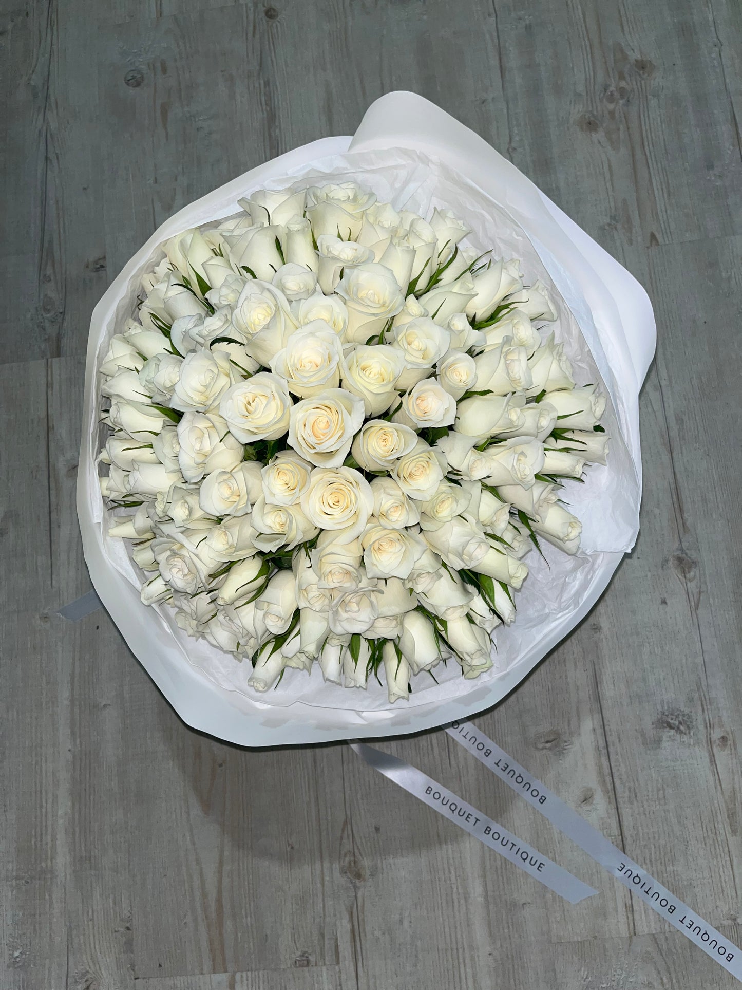100 White Roses | Women’s Day Flower Bouquet